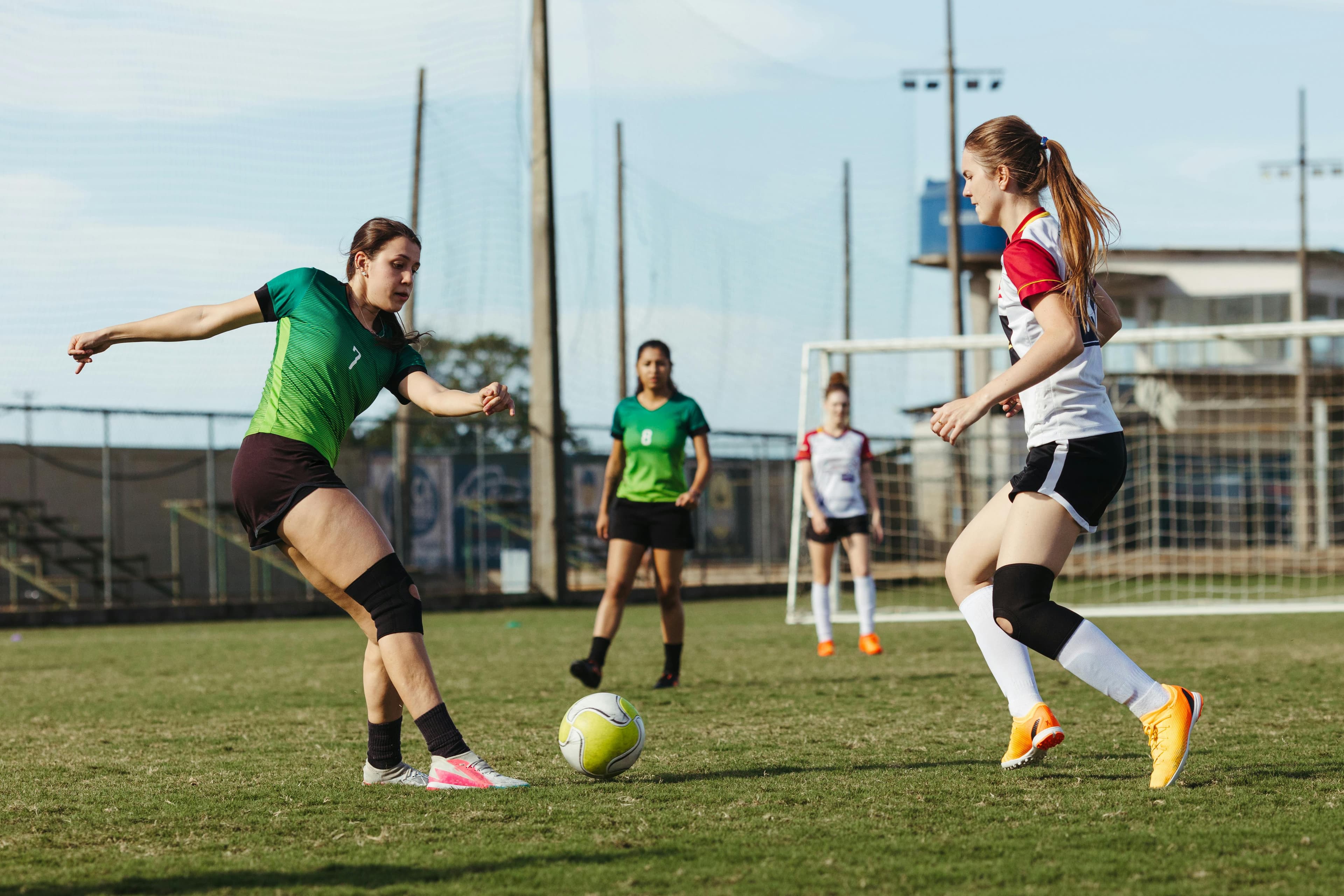 Young soccer players practicing ball control in Edmonton